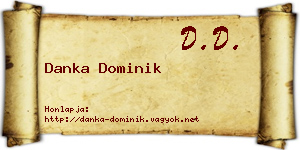 Danka Dominik névjegykártya